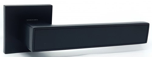 Ручка дверна KEDR R21-810 MBP/BL (чорний матовий/чорна вставка)